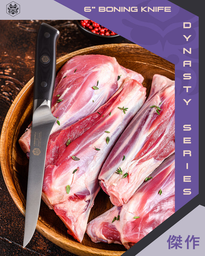 The Dynasty Boning Knife after prepping meat