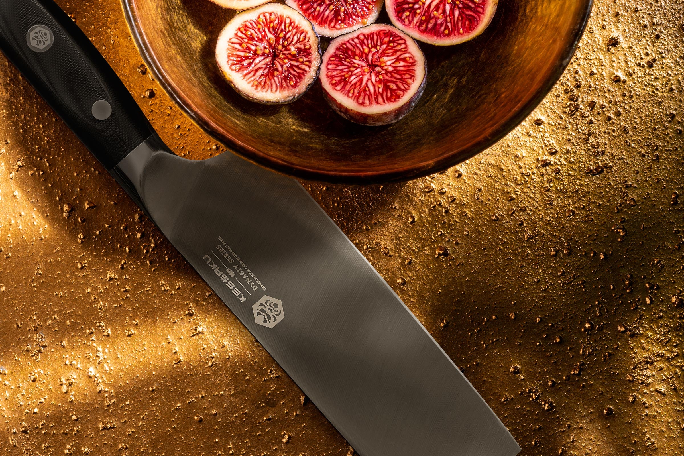 The Dynasty Produce Knife and a bowl of halved passionfruit.