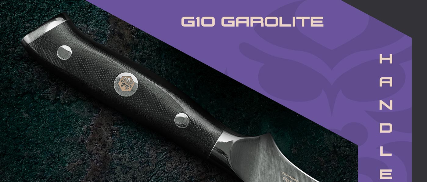 Kessaku Dynasty Series Knives are made with military-grade G10 handles.