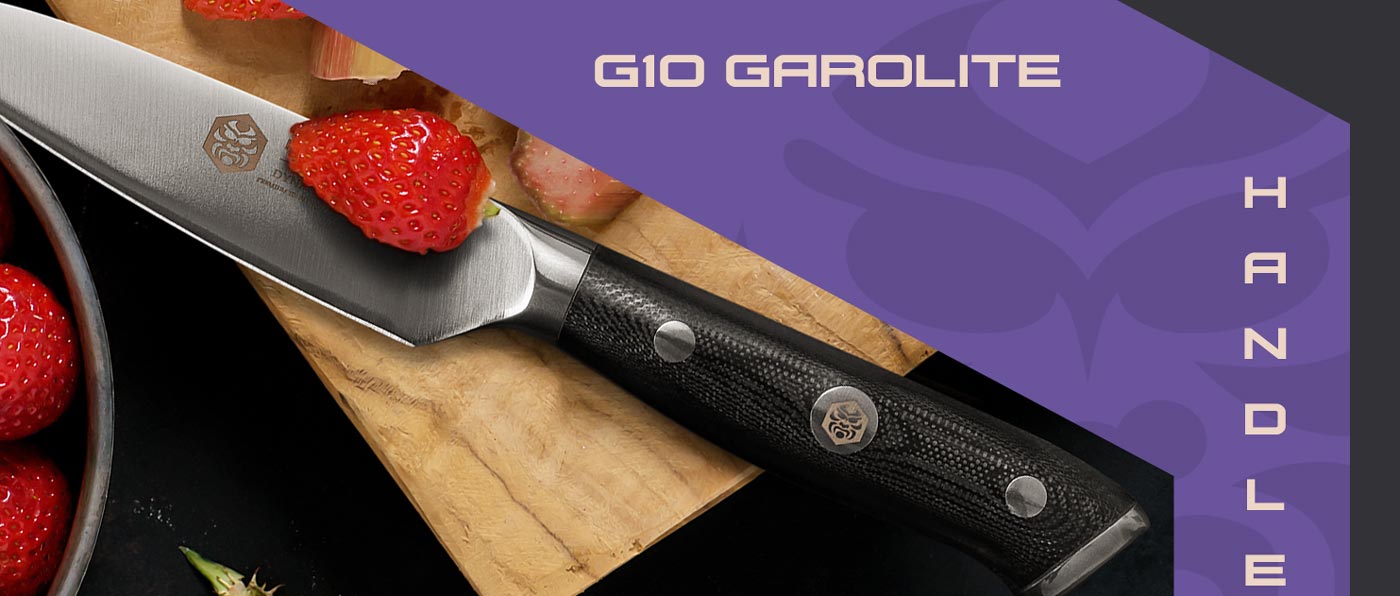 Kessaku Dynasty Series Knives are made with military-grade G10 handles.
