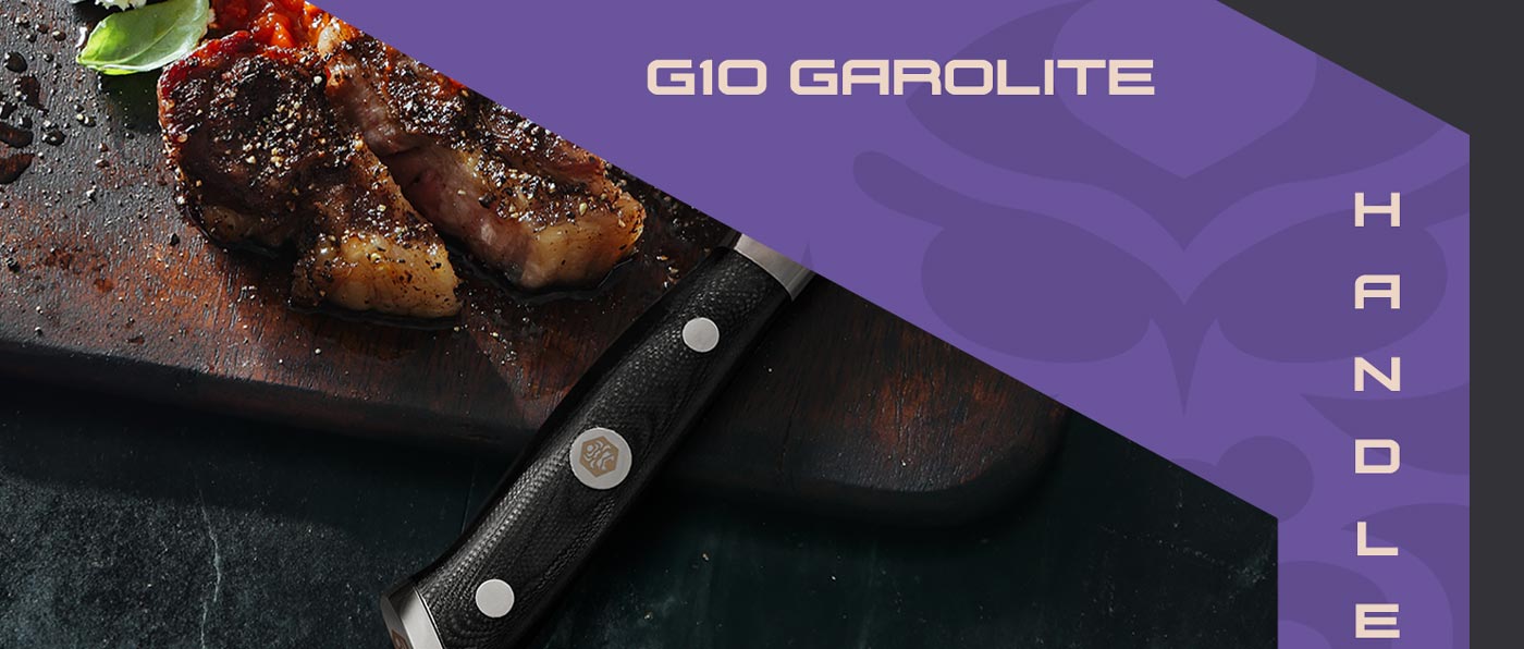 Kessaku Dynasty Series Knives are made with military-grade G10 handles.