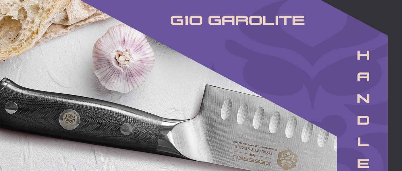 Kessaku Dynasty Series Knives are made with military-grade G10 handles.