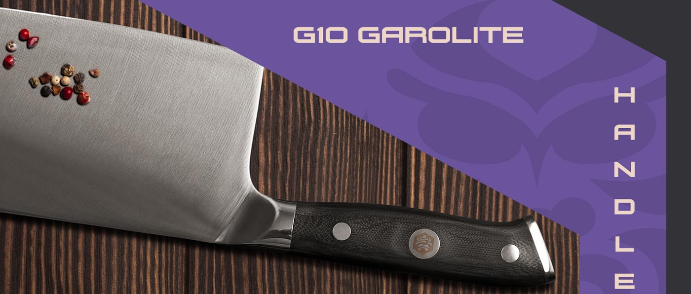 Kessaku Dynasty Series Knives are made with military-grade G10 handles.