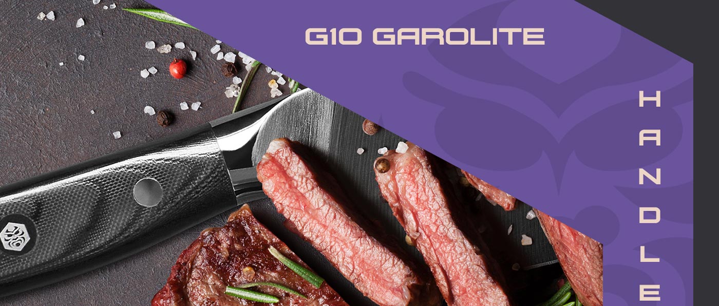 Kessaku Dynasty Series Knives are made with military-grade G10 handles.