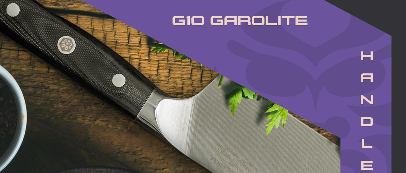 Kessaku Dynasty Series Knives are made with military-grade G10 handles.