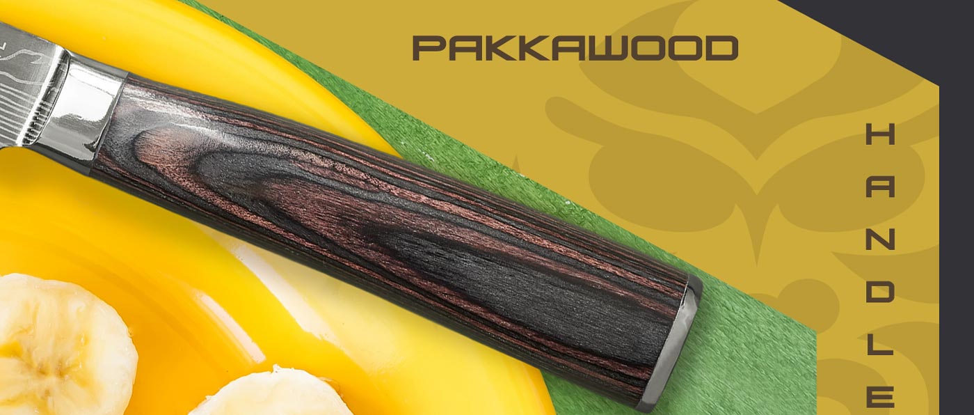 Kessaku Samurai Series Knives are made with durable, mirror-polished pakkawood handles.