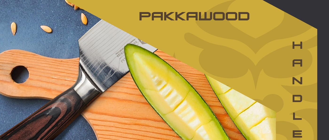 Kessaku Samurai Series Knives are made with durable, mirror-polished pakkawood handles.