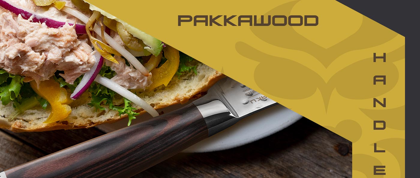 Kessaku Samurai Series Knives are made with durable, mirror-polished pakkawood handles.