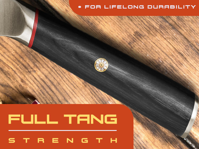 Spectre Series knives have full tang strength.