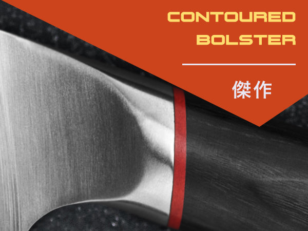 Includes a contoured bolster for a comfortable pinch grip.