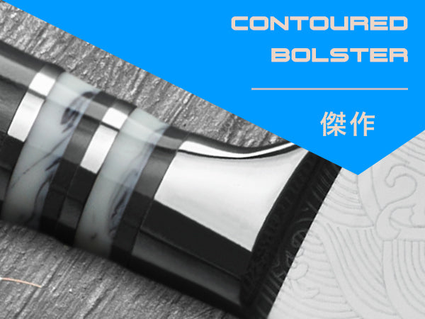 Includes a contoured bolster for a comfortable pinch grip.