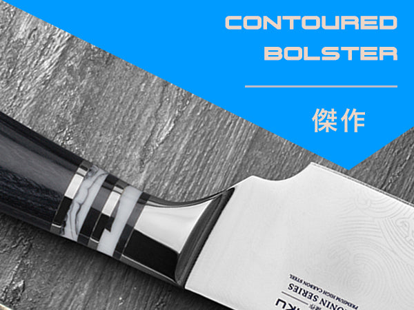 Includes a contoured bolster for a comfortable pinch grip.