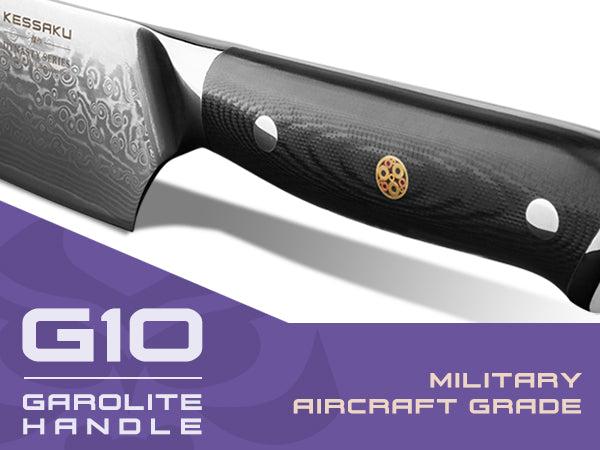 Damascus Dynasty knives are equipped with a military aircraft-grade handles