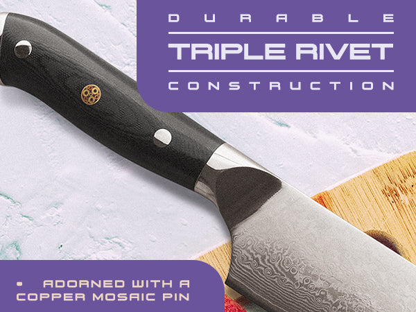 Durable triple rivet construction