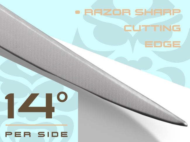 Senshi Series Knives are sharpened to a 14-degree angle per side.
