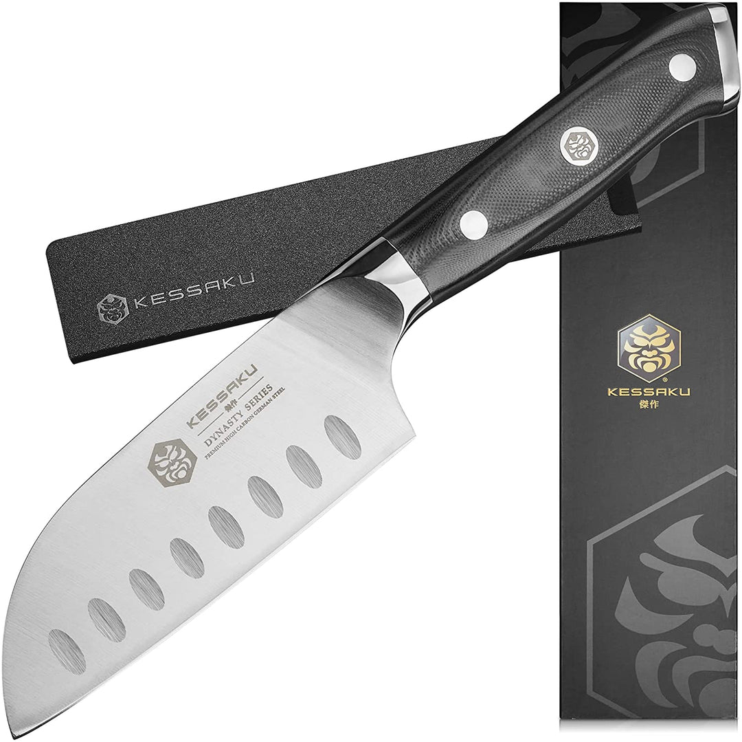 The Kessaku Dynasty Series 5" Santoku Knife with Knife Sheath and Gift Box - Main