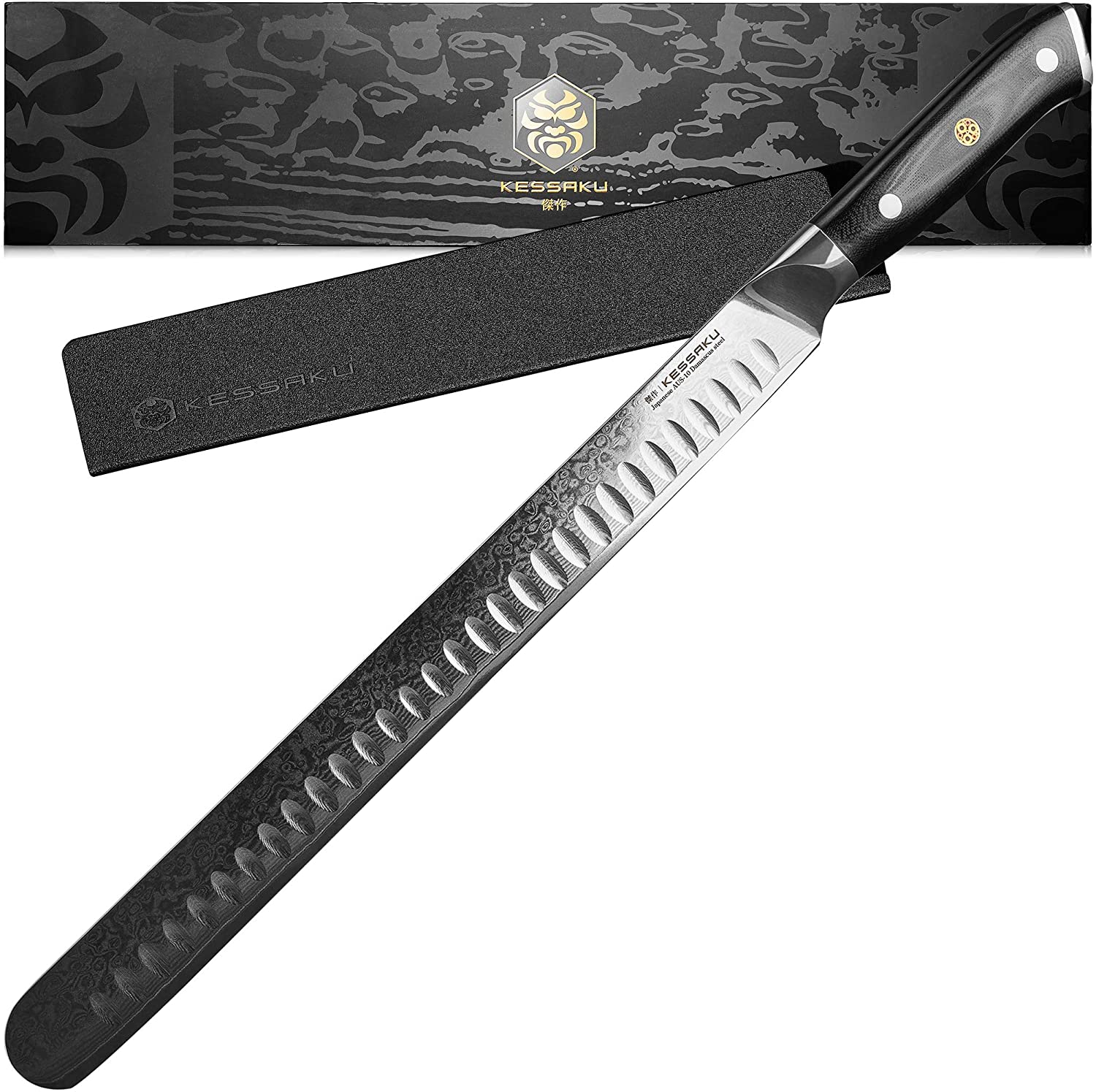 Kessaku Meat Cleaver Butcher Knife - 7 inch - Damascus Dynasty Series -  Razor Sharp - AUS-10V Stainless Steel 