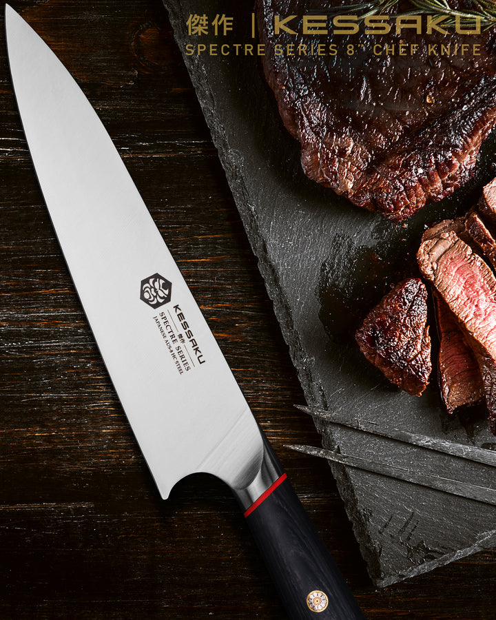 Kessaku Knife Set - 8" Chef's Knife and 4" Paring Knife - Spectre Series