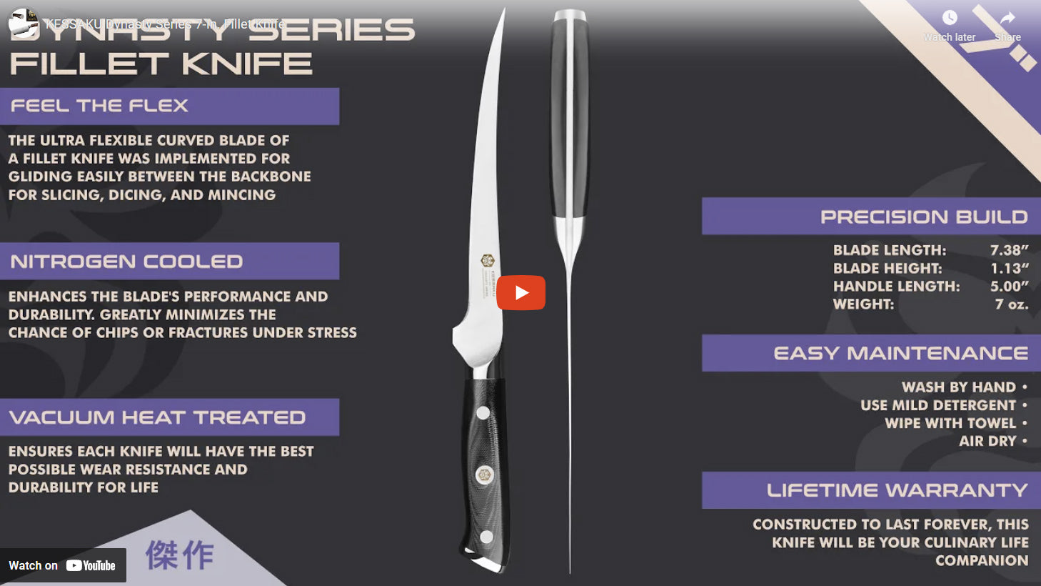 Dynasty Fillet Knife video overview