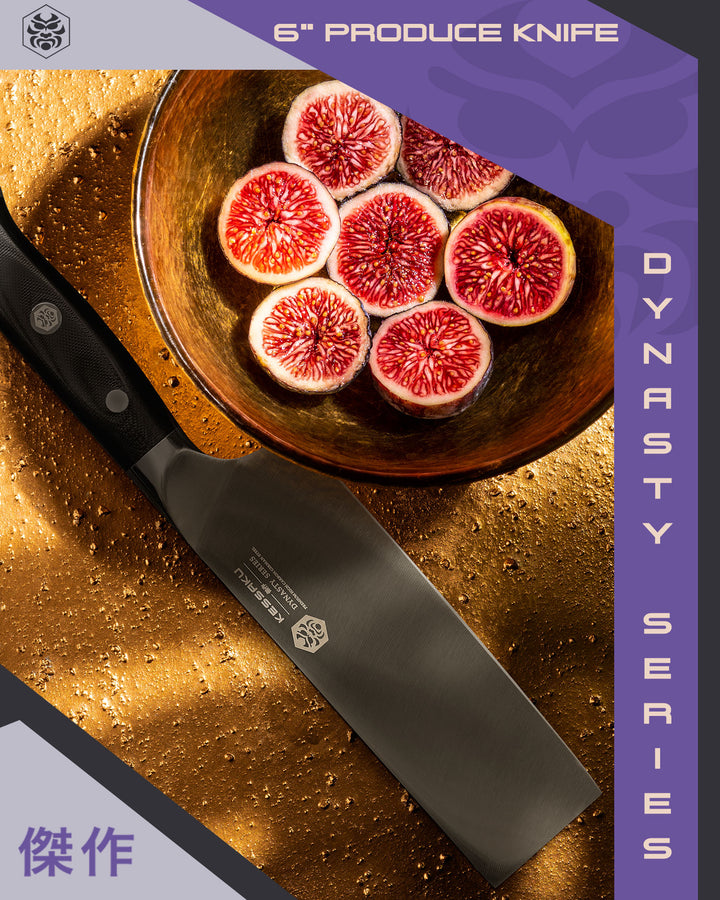 The Dynasty Produce Knife and a bowl of halved passionfruit.