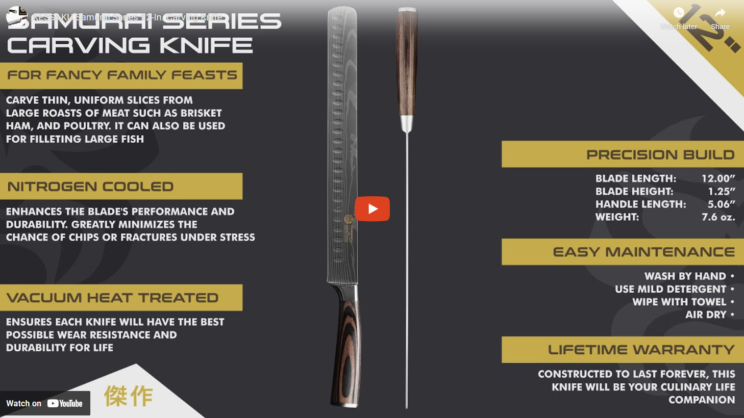 Samurai Carving Knife video overview