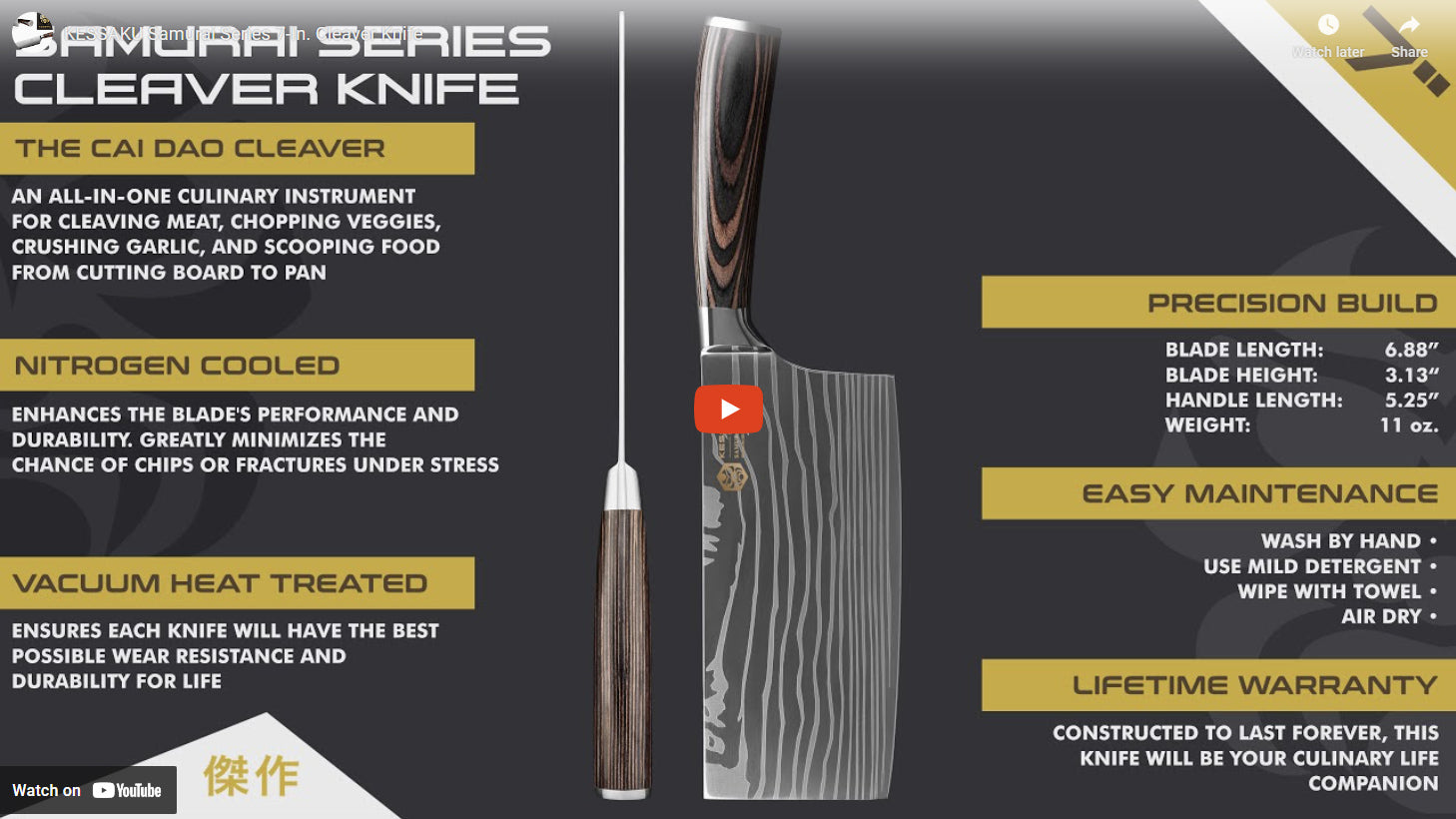 Samurai Cleaver Knife video overview