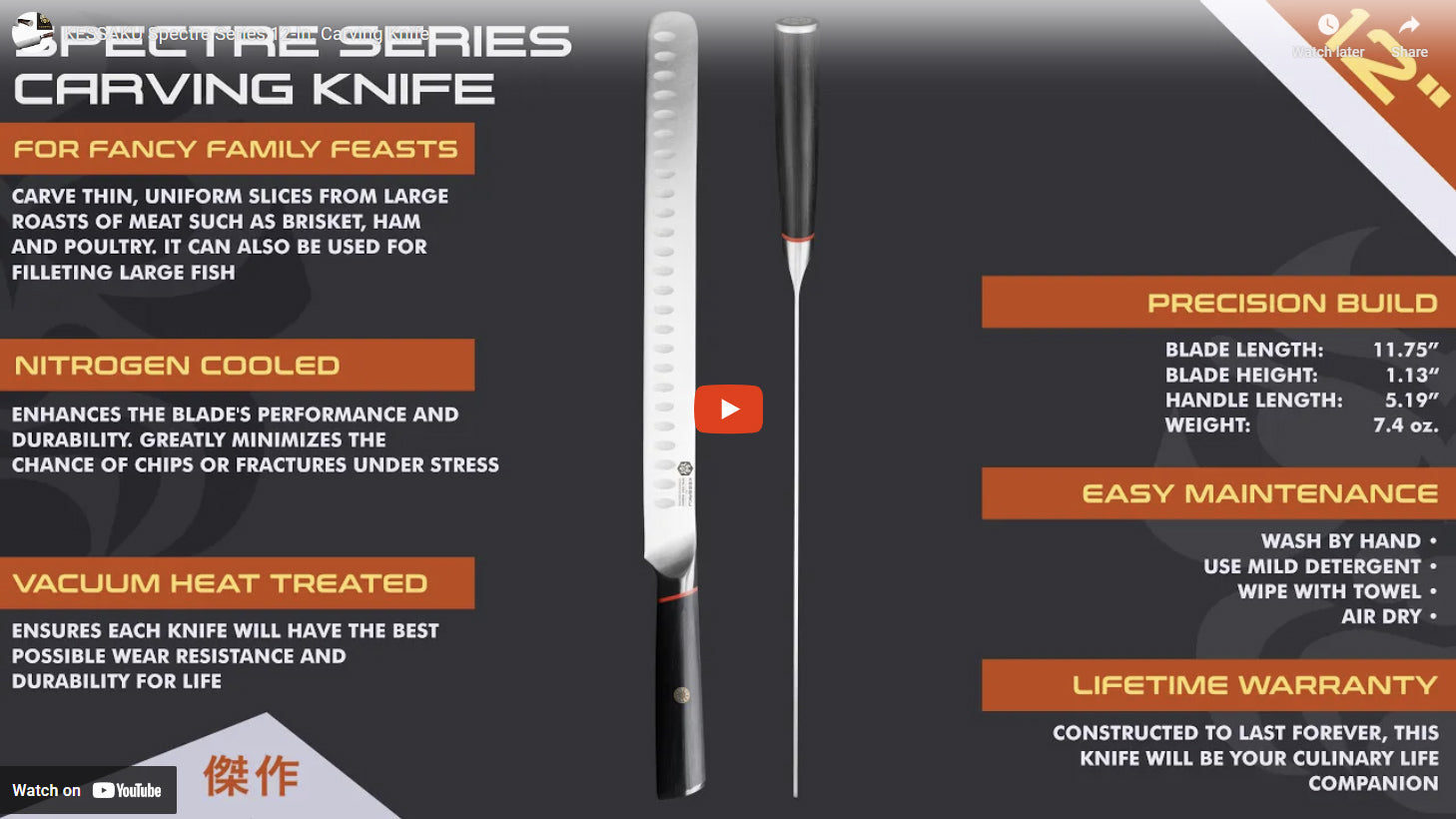 Spectre Carving Knife video overview