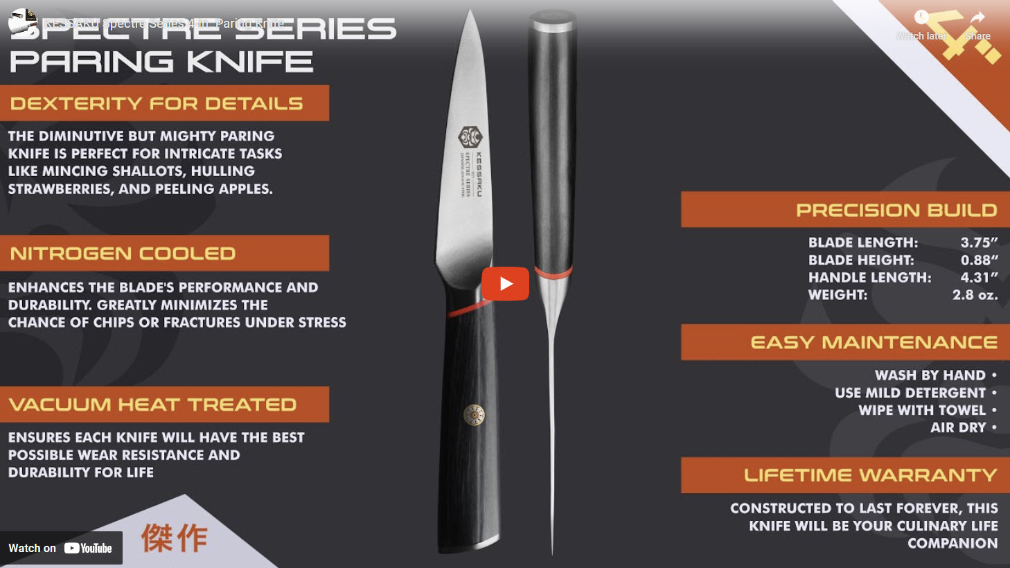 Spectre Paring Knife video overview