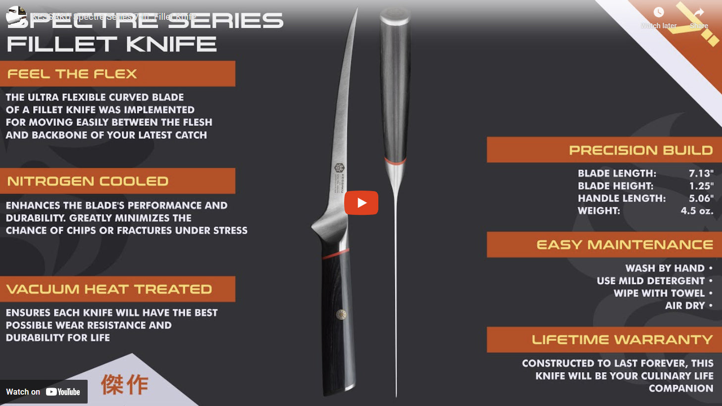Spectre Fillet Knife video overview