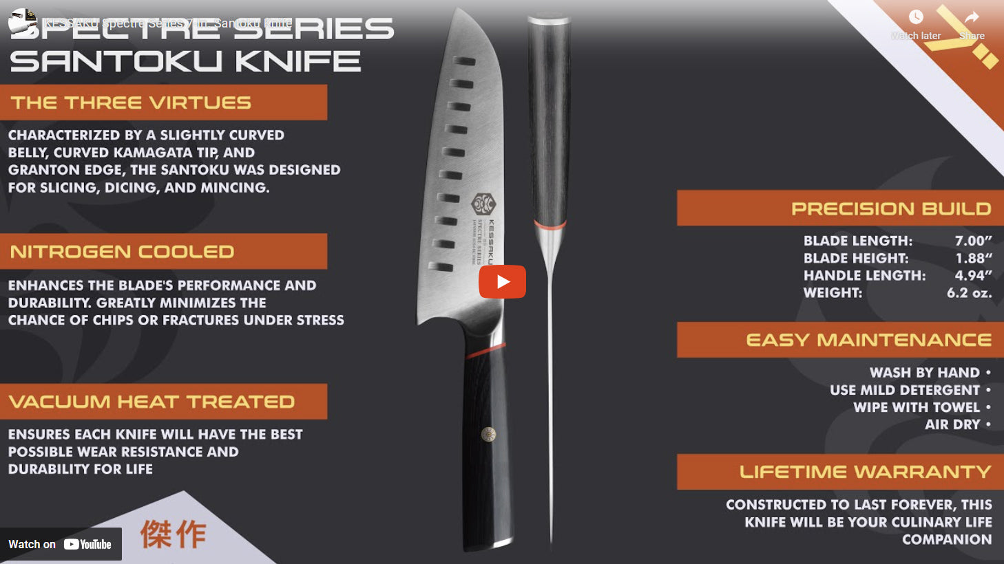 Spectre Santoku Knife video overview