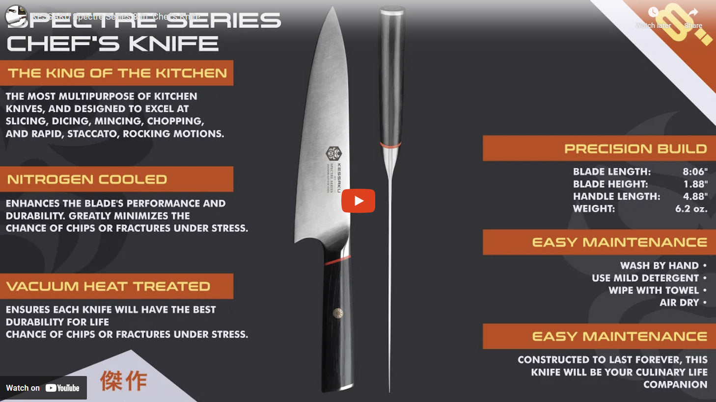 Spectre Chef's Knife video overview