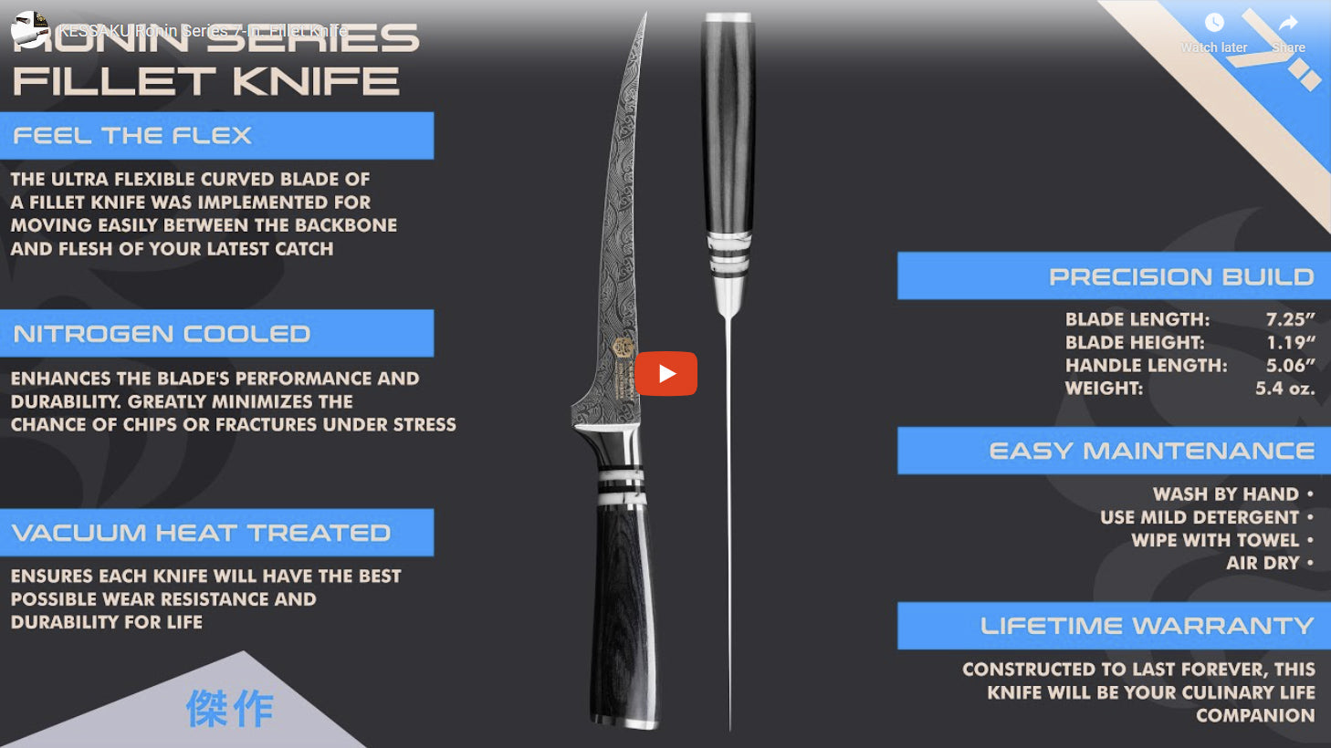 Ronin Fillet Knife video overview