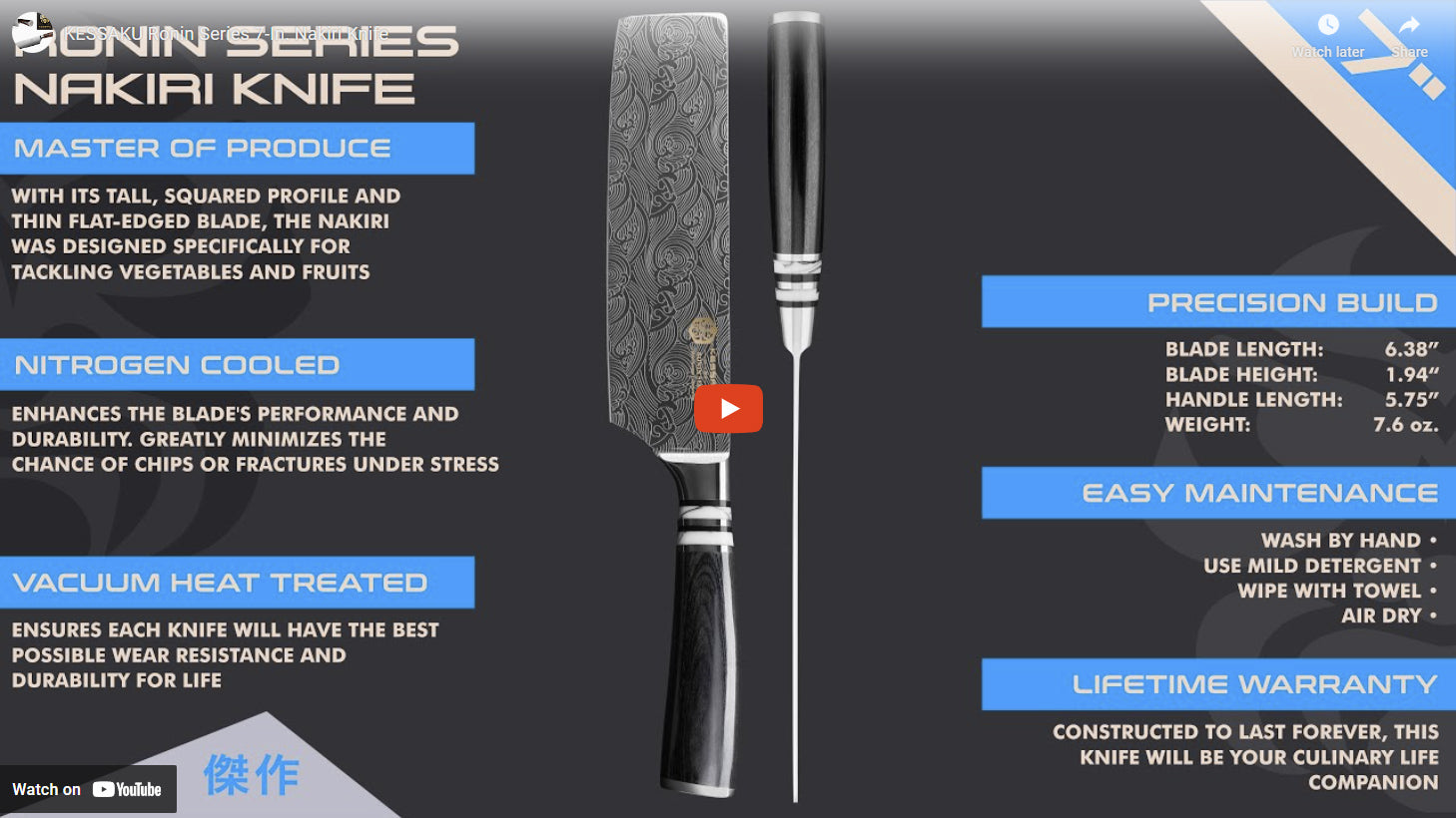 Ronin Nakiri Knife video overview
