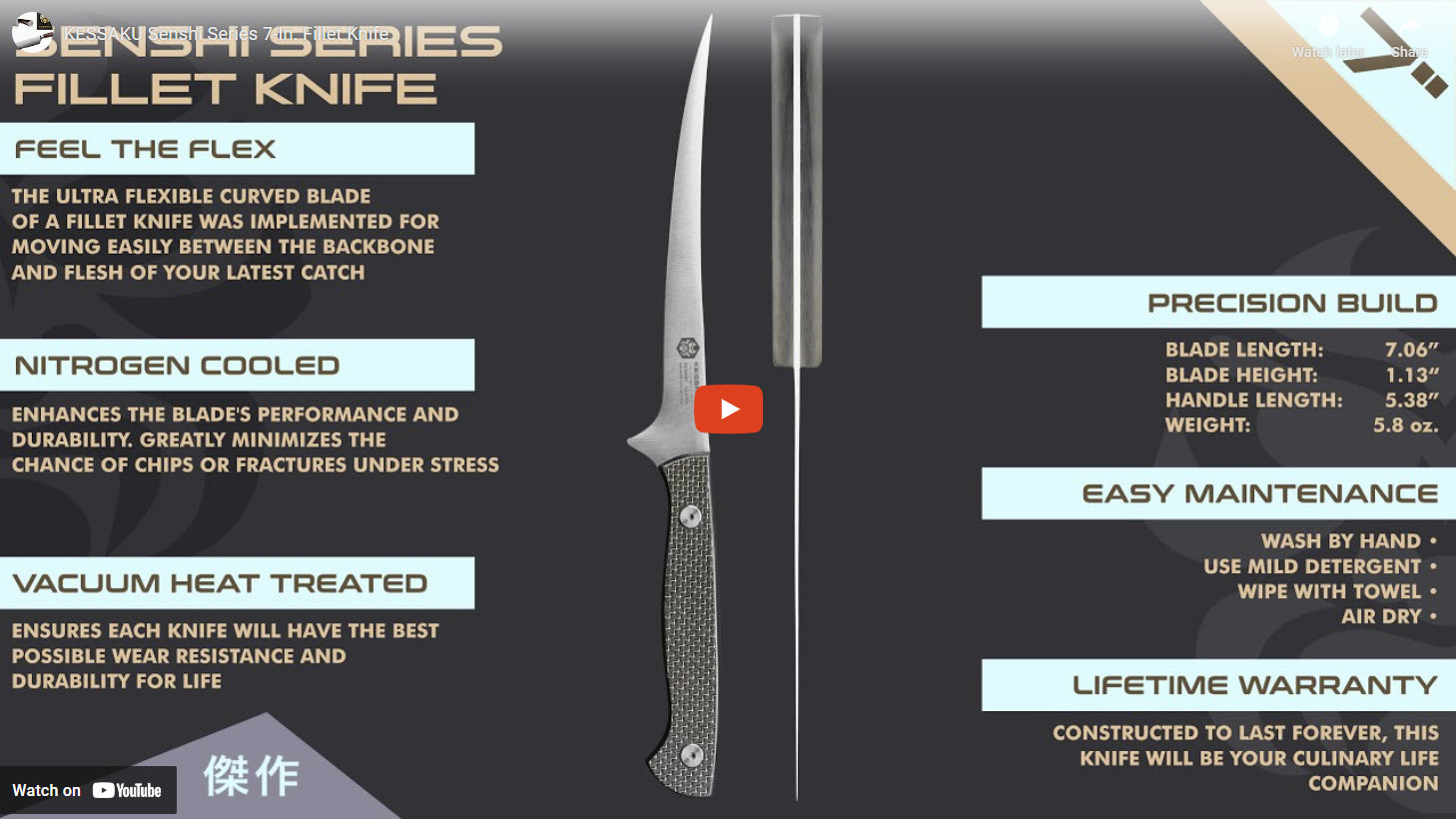 Senshi Fillet Knife video overview