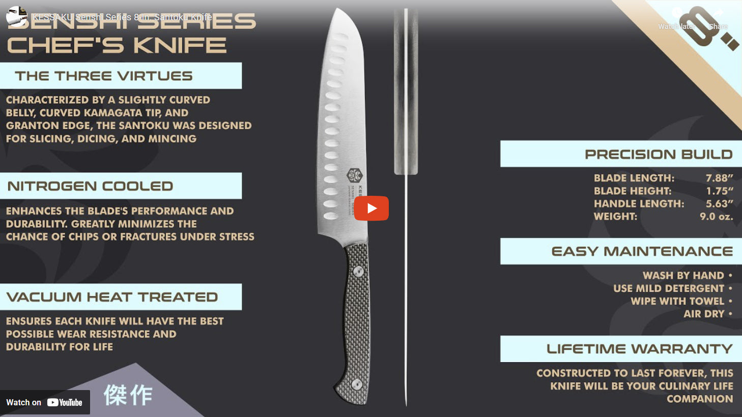 Senshi Santoku Knife video overview