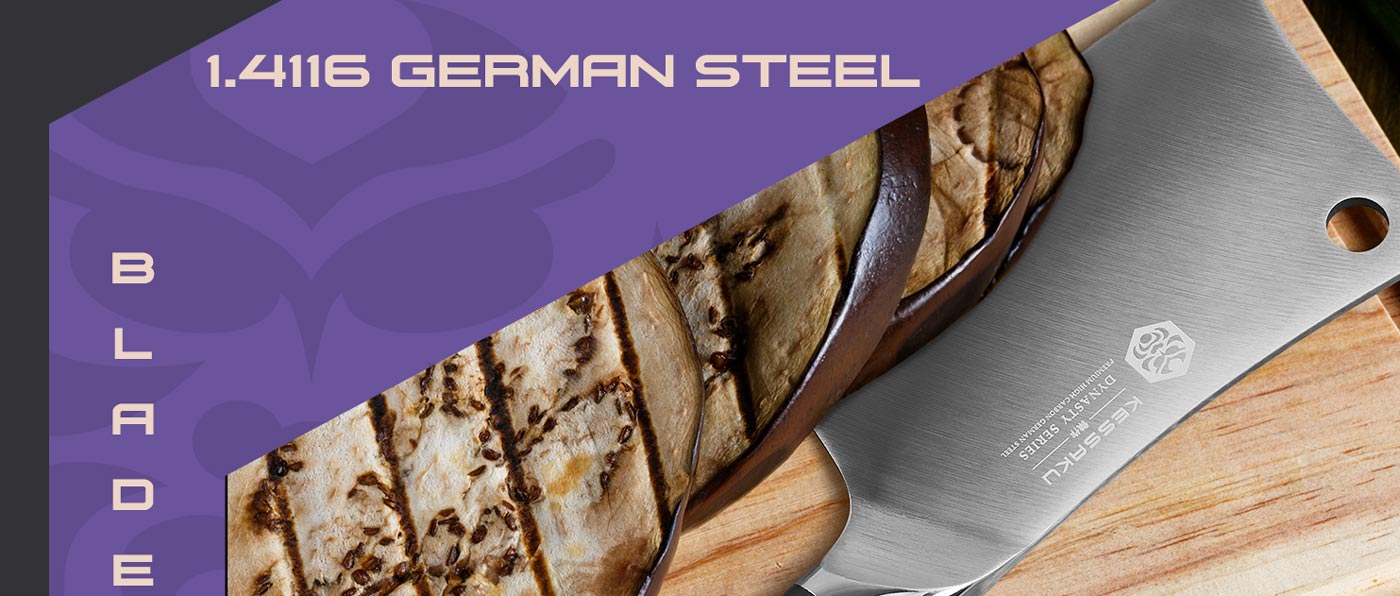 Kessaku Dynasty Series Knives are made with carbon stainless 1.4116 German steel.