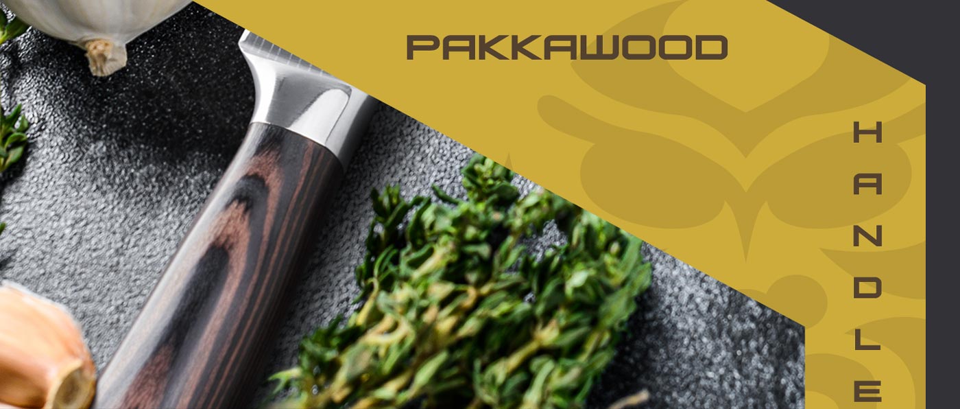 Kessaku Samurai Series Knives are made with durable, mirror-polished pakkawood handles.