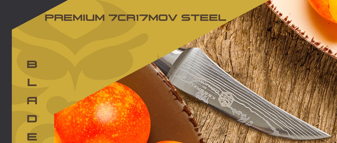 Kessaku Samurai Series Knives are made with premium 7Cr17MoV high carbon stainless steel.