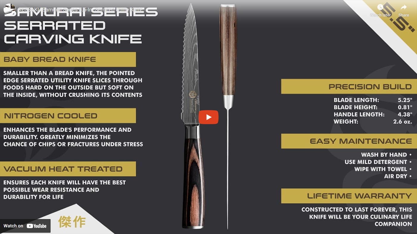 Samurai Serrated Utility Knife video overview