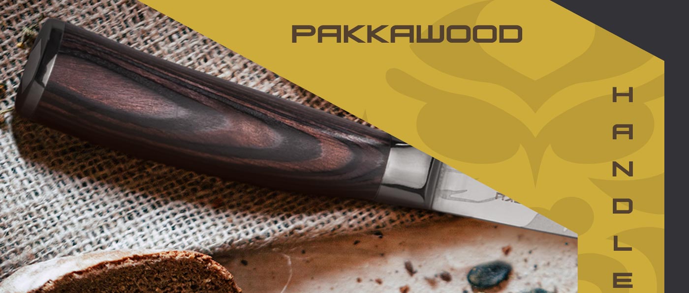 Kessaku Samurai Series Knives are made with durable, mirror-polished pakkawood handles.