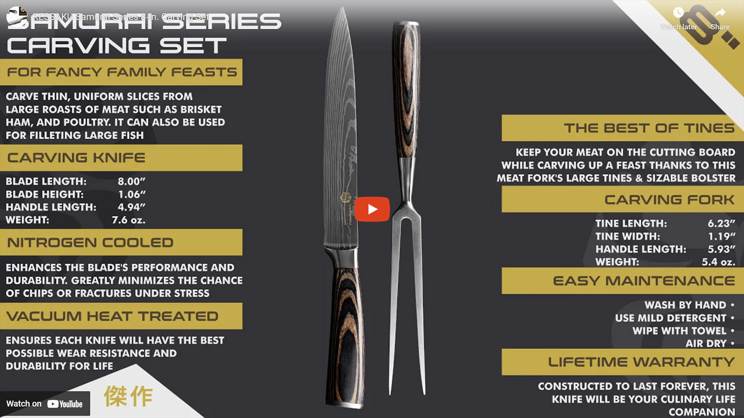 Samurai Carving Set video overview