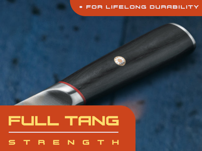 Spectre Series knives have full tang strength.