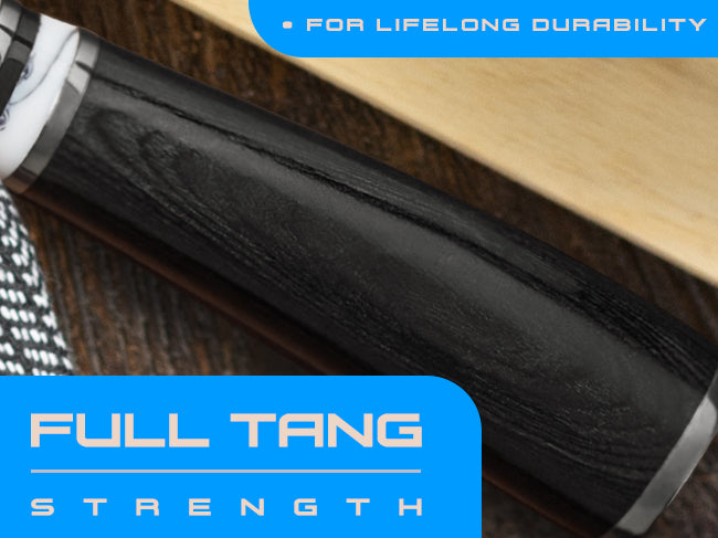 Ronin Series knives have full tang strength.