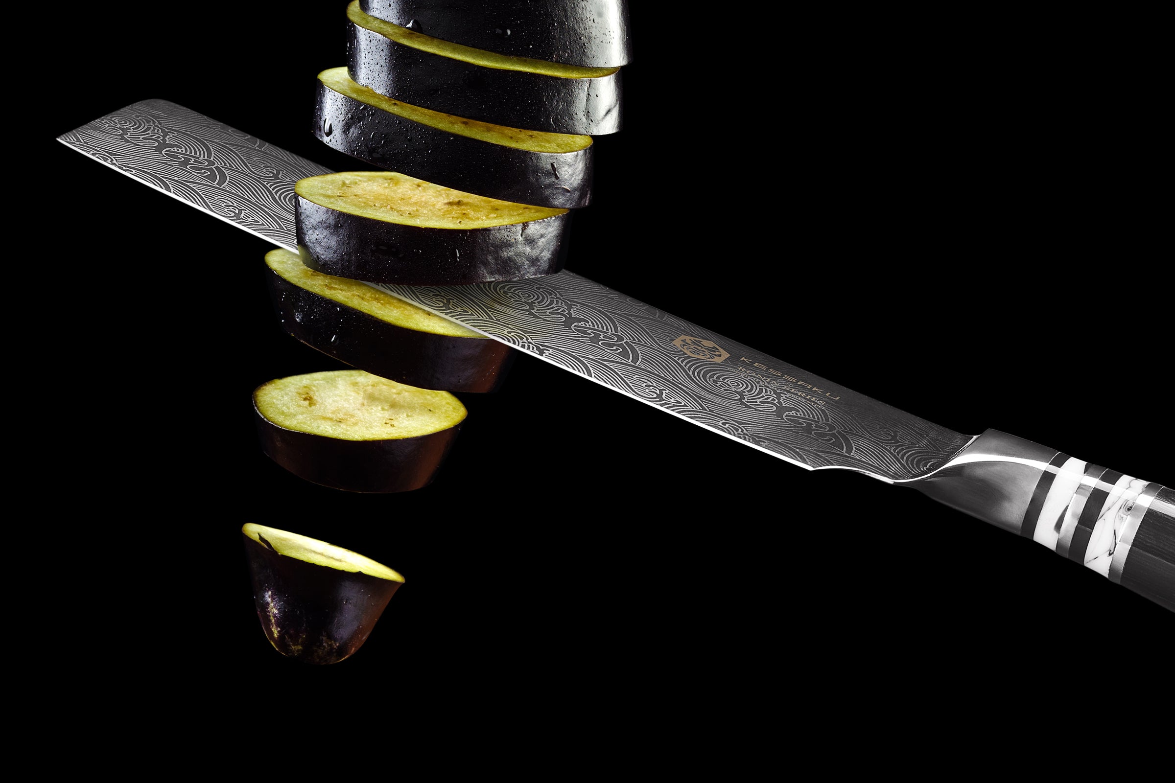 The Ronin Nakiri slicing eggplant