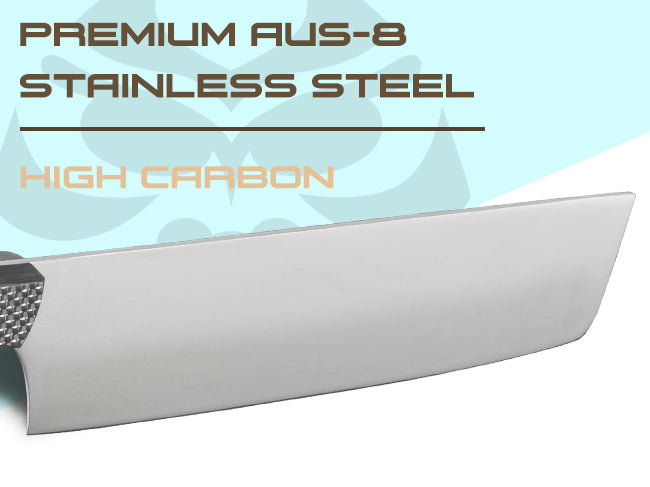 Senshi Series knives feature AUS-8 high carbon stainless steel.