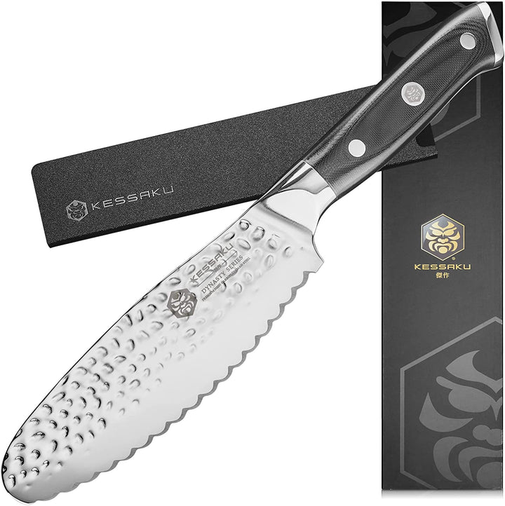 The Kessaku Sandwich Spreader Serrated Utility Knife with Knife Sheath and Gift Box