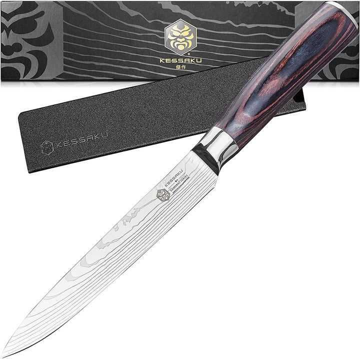 The Kessaku Samurai Series 5.5" Utility Knife with Knife Sheath and Gift Box