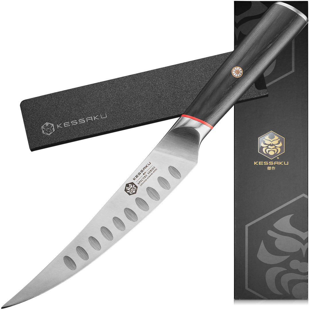 The Kessaku Spectre Series Boning Knife with Knife Sheath and Gift Box