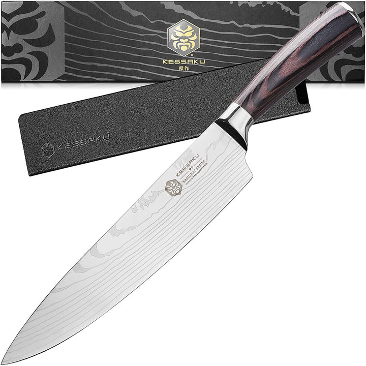 The Kessaku Samurai Series Chef's Knife with Knife Sheath and Gift Box - Main