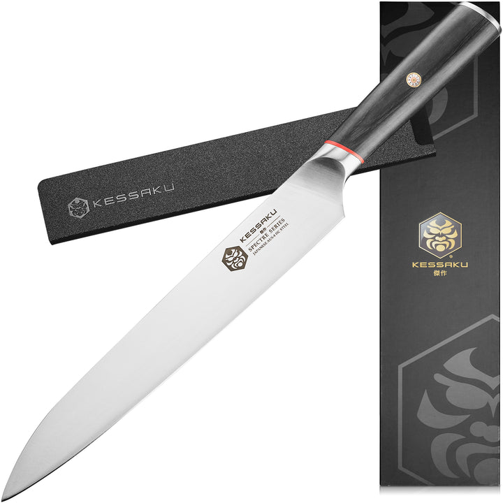 The Kessaku Spectre Series 9.5-In. Slicing Knife with Blade Guard, and Gift Box